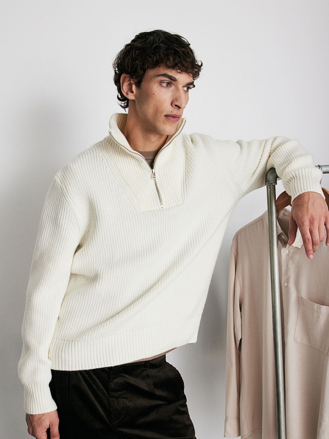 

H&M Zip-Top Jumper, White
