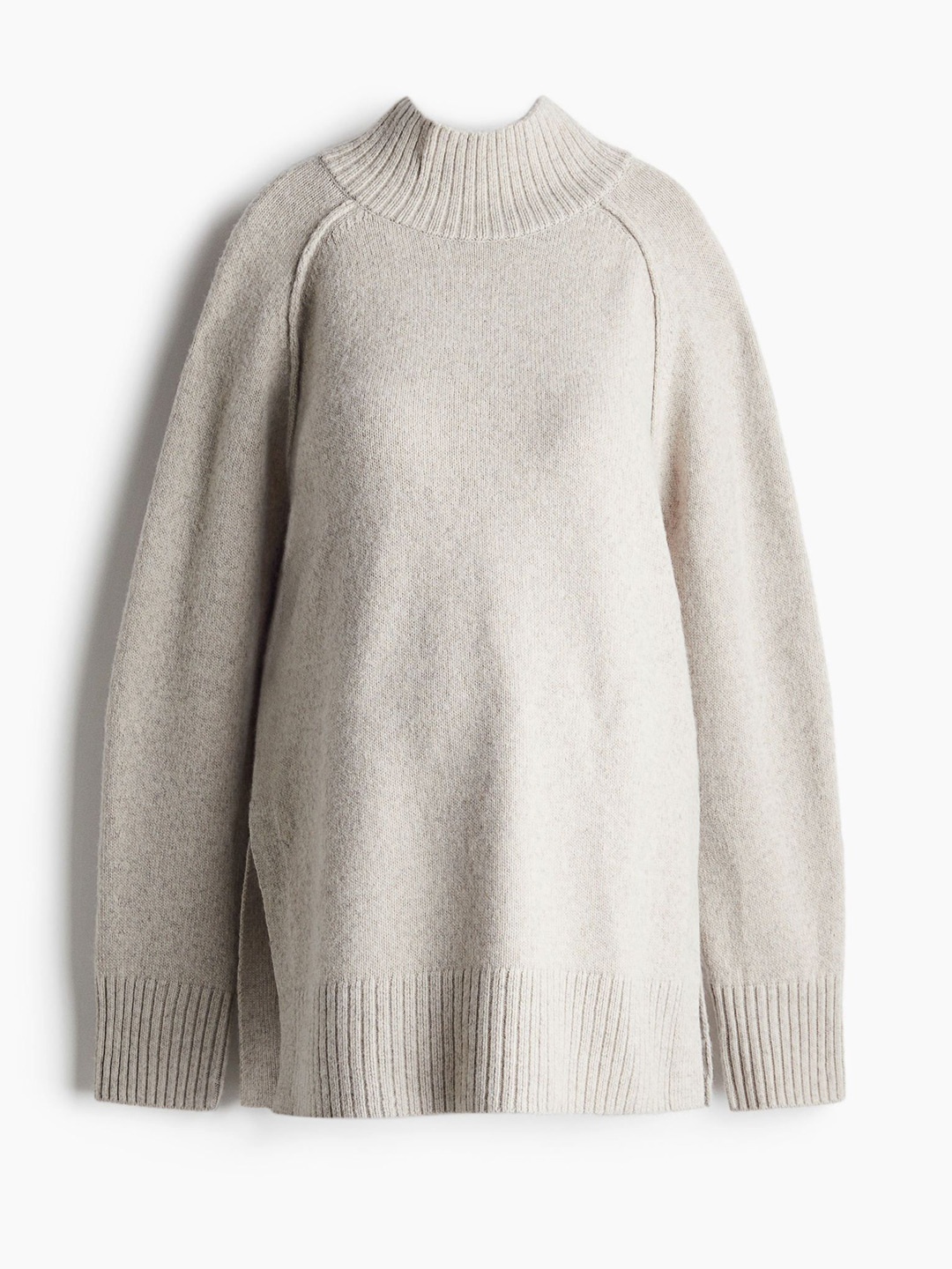 

H&M MAMA Turtleneck Jumper, Beige