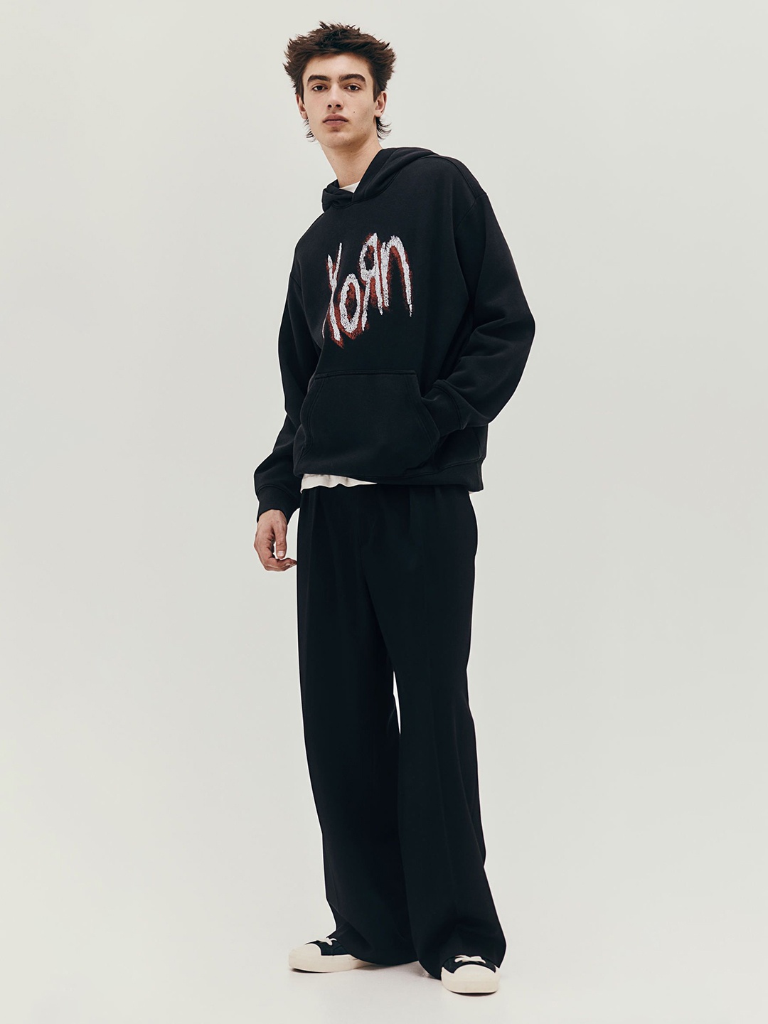 

H&M Loose Fit Hoodie, Black