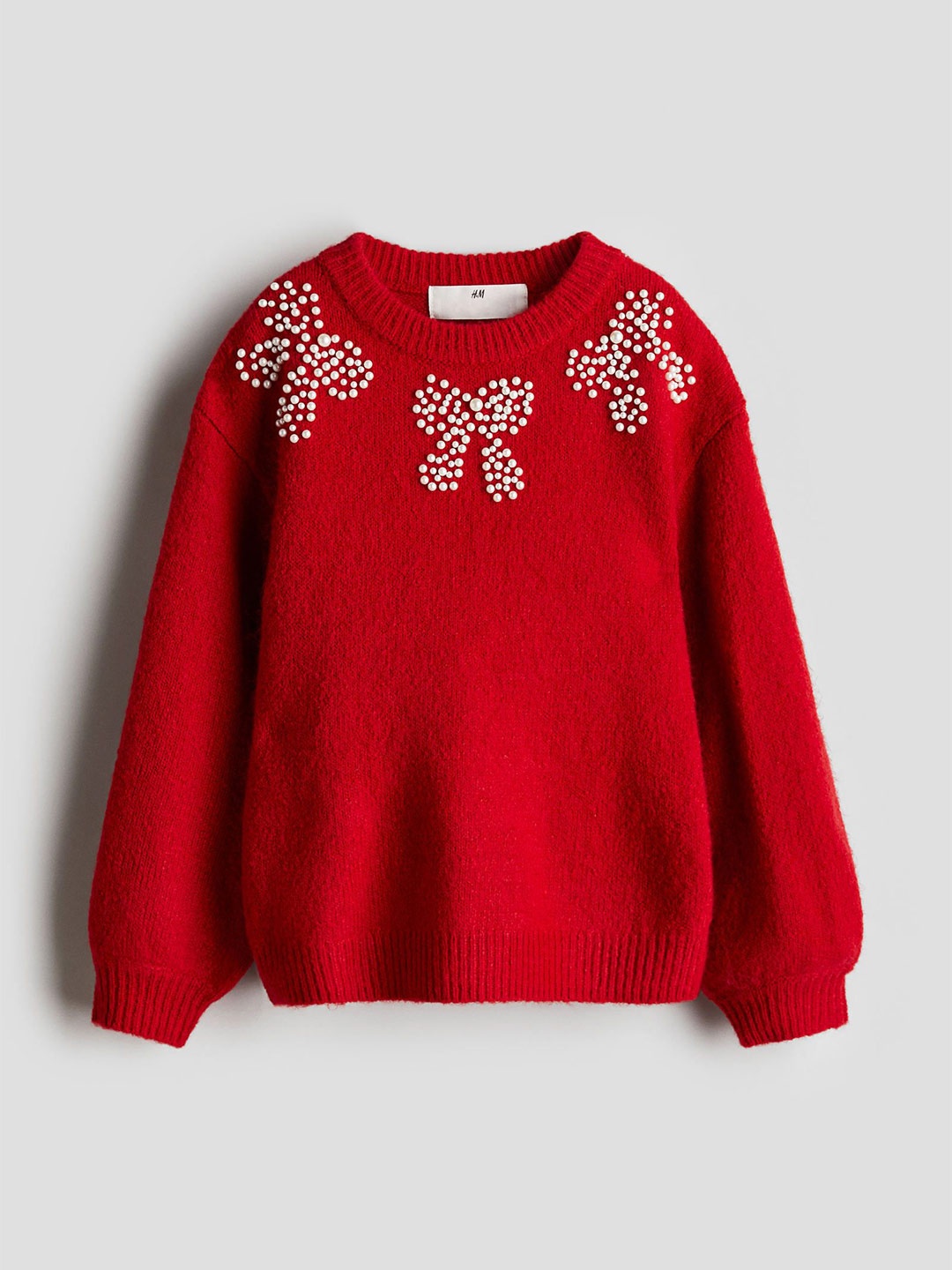 

H&M Girls Embellished Jumper, Red