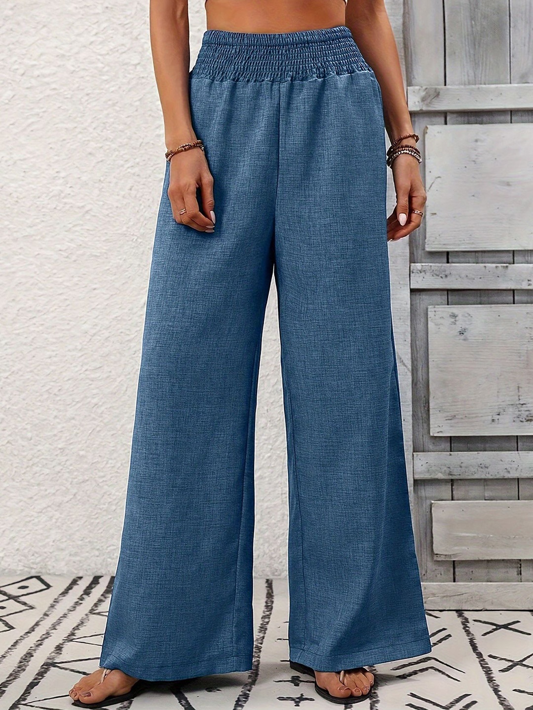 

StyleCast Women Loose Fit Trousers, Blue