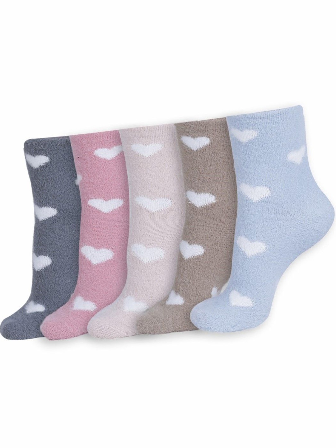 

Dollar Women Pack Of 5 Above Ankle Length Patterned Socks, Blue