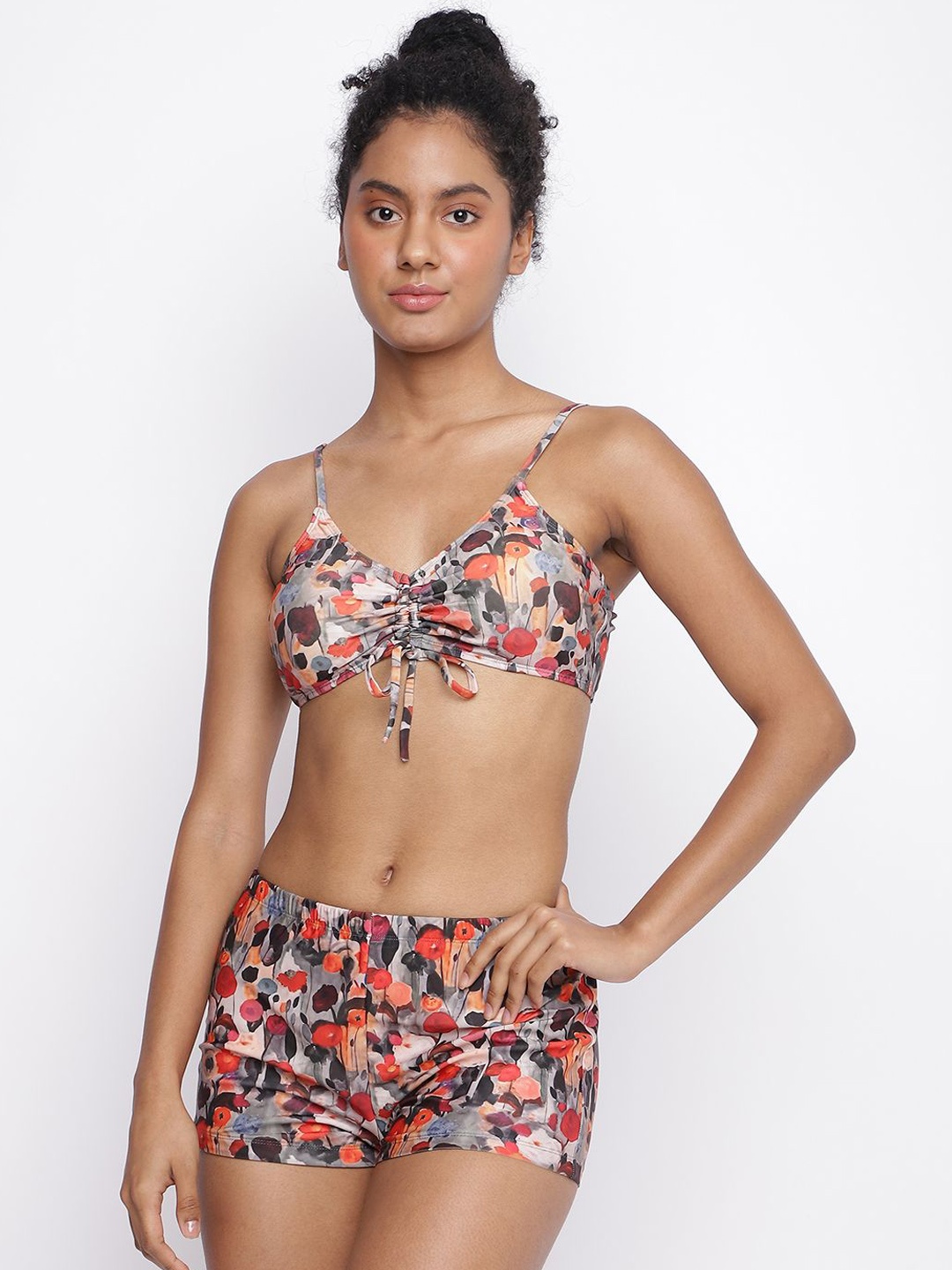 

La Intimo Printed Swim Set, Grey