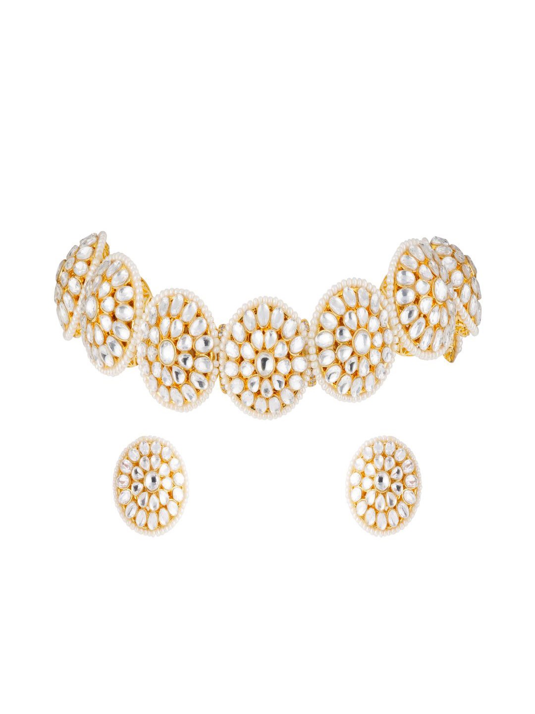 

Vivinia by Vidhi Gold-Plated Kundan Studded Jewellery Set