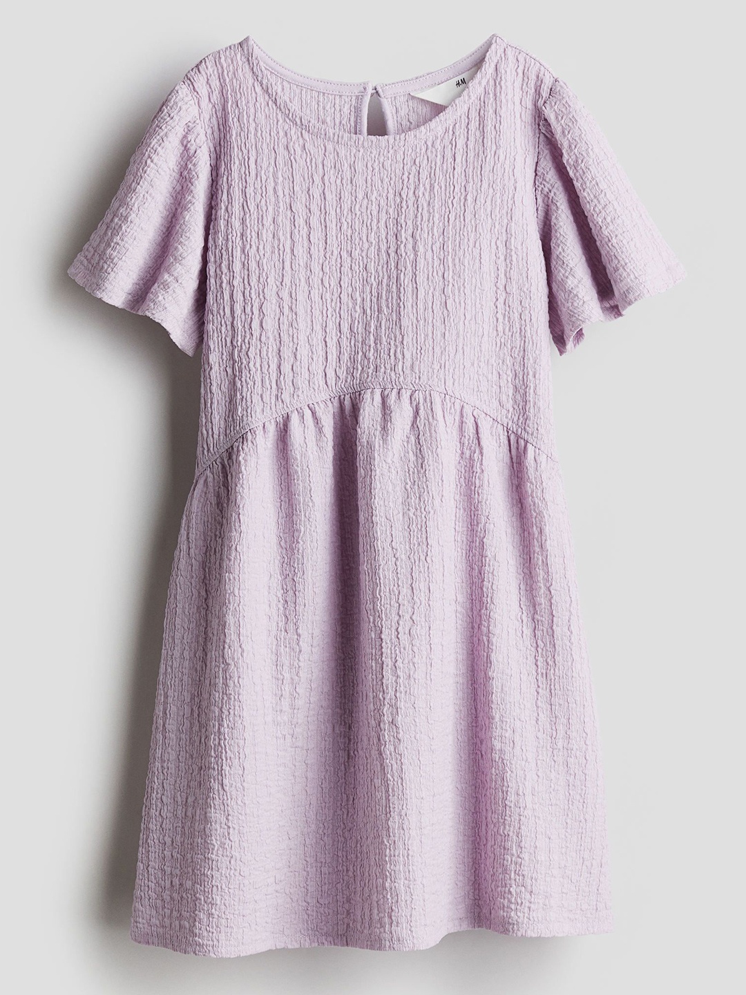 

H&M Infant Girls Textured Jersey Dress, Purple