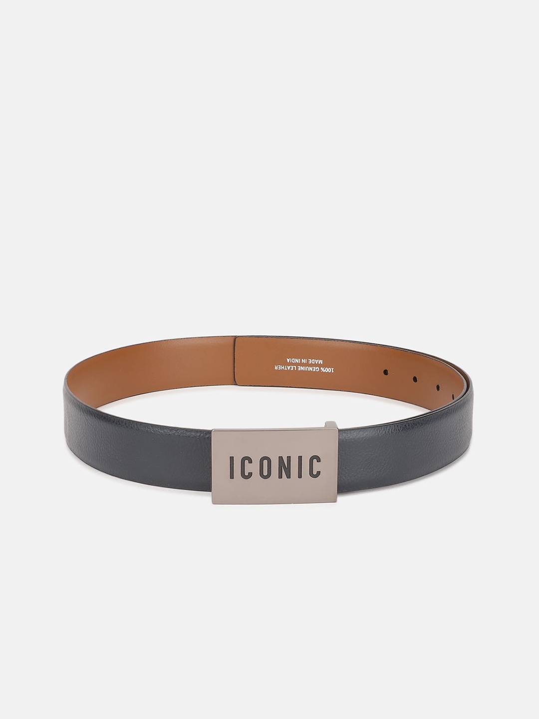 

Iconic Men Leather Belt, Blue