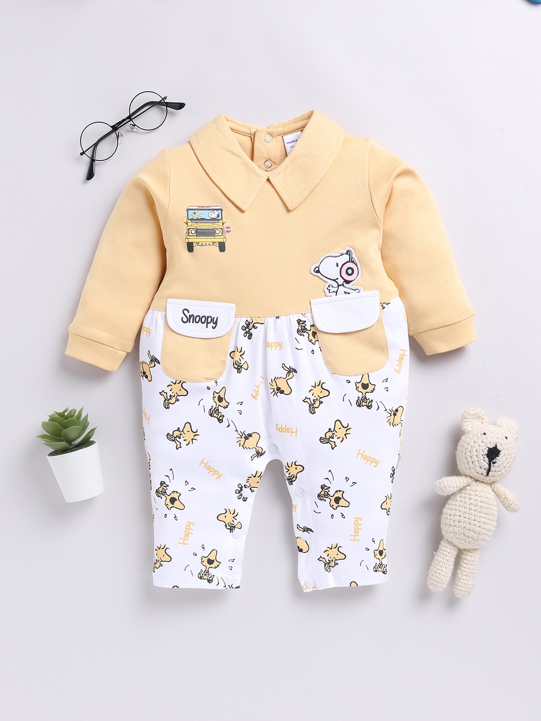 

Moms Love Infant Boys Snoopy Print Pure Cotton Party Romper, Yellow