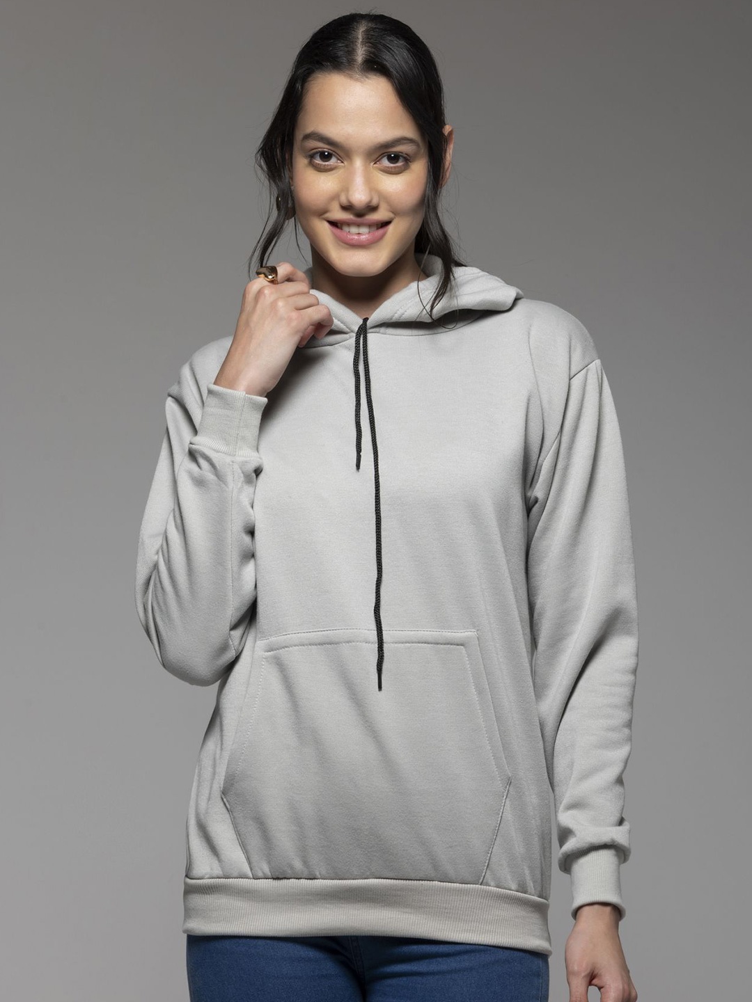 

OCTICS Women Hooded Sweatshirt, Grey