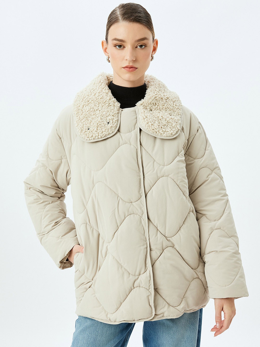 

Koton Single-Breasted Overcoats, Grey