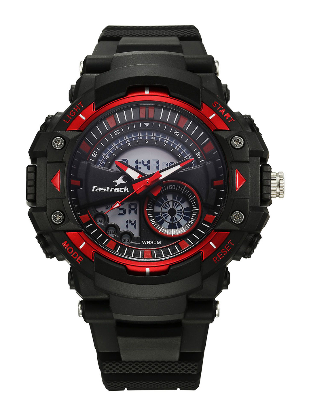 

Fastrack Unisex Dial & Wrap Around Straps Digital Watch 38097PP02W, Black