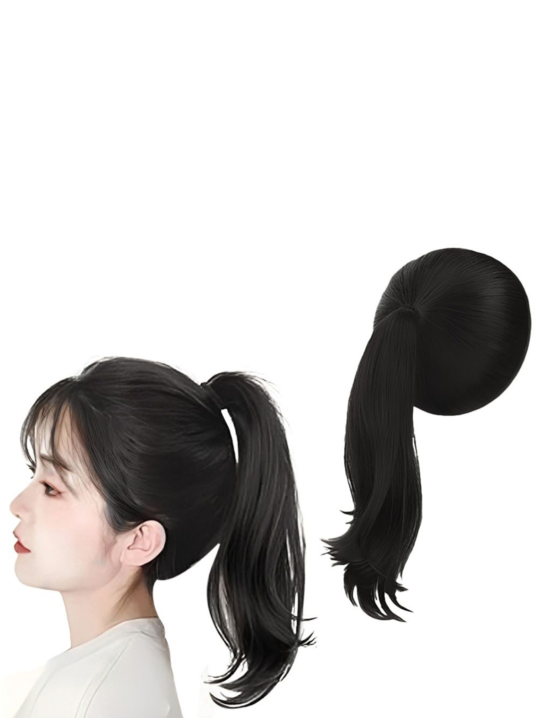 

D-Divine Ball Head Wig Ponytail Hair Extension - 35 cm - Black
