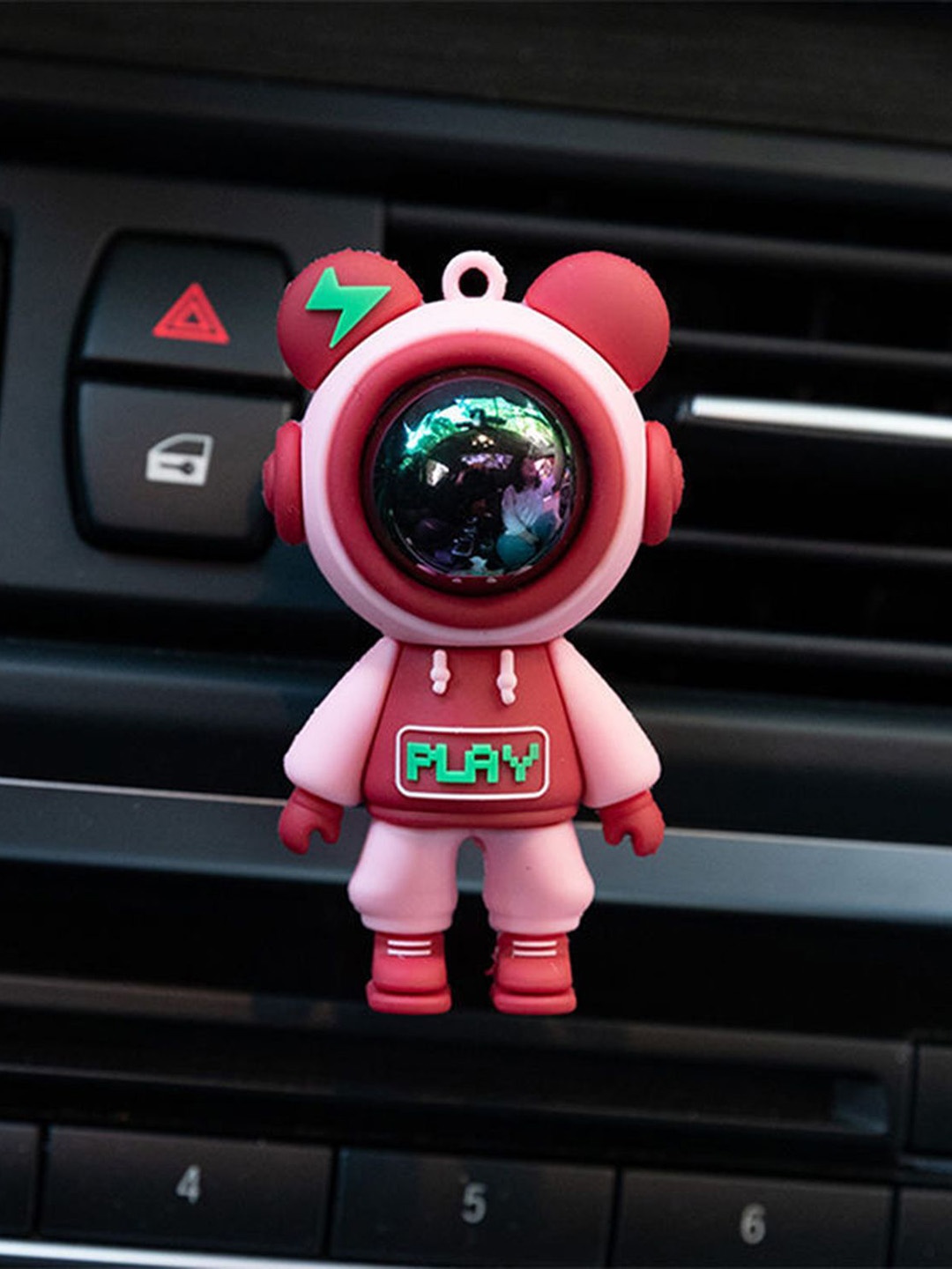 

Flenzy Cute 3D Astronaut Keychain With Silicone Belt, Pink