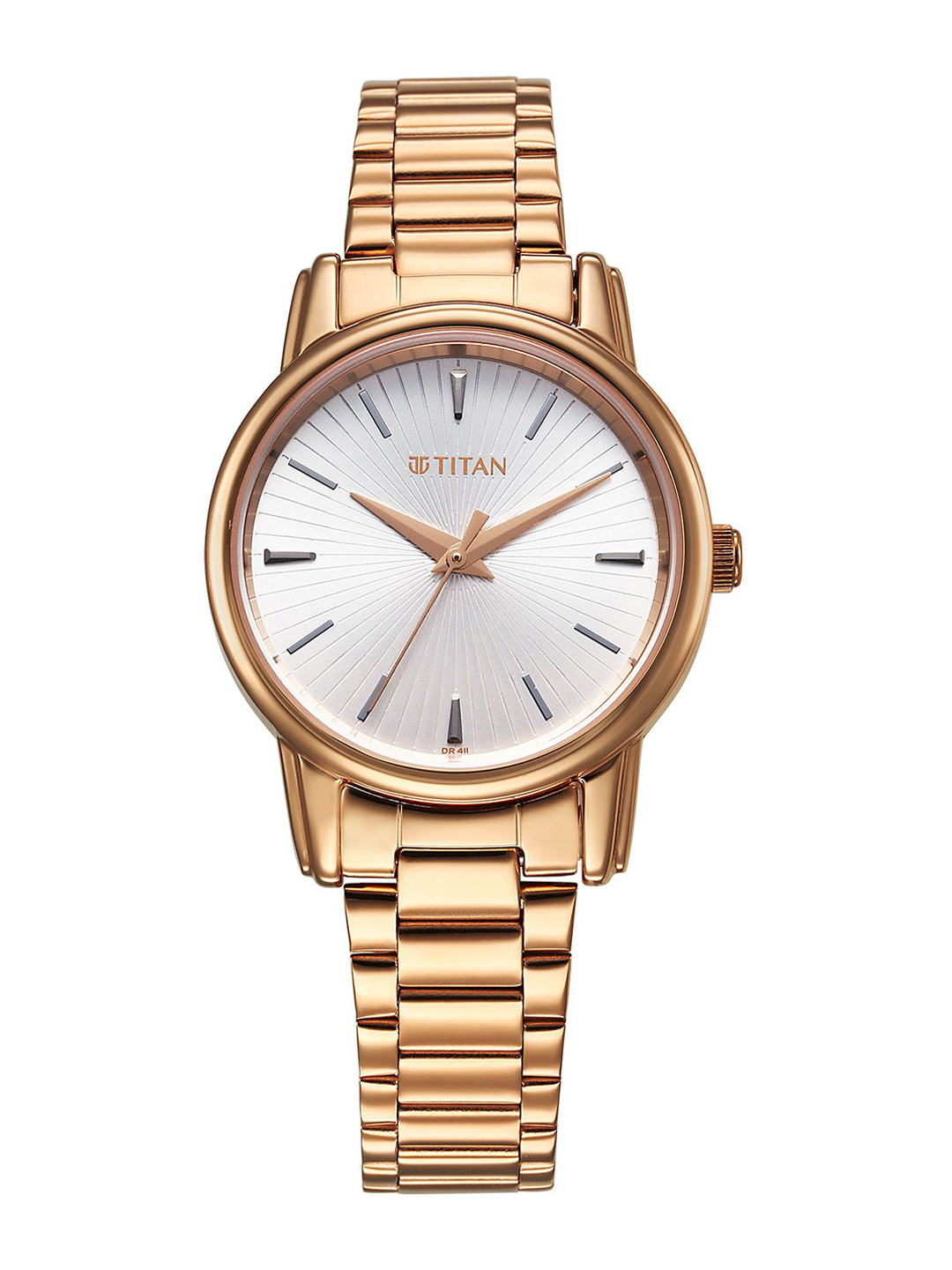 

Titan Women Brass Dial & Stainless Steel Bracelet Style Straps Analogue Watch 2760WM01, Silver