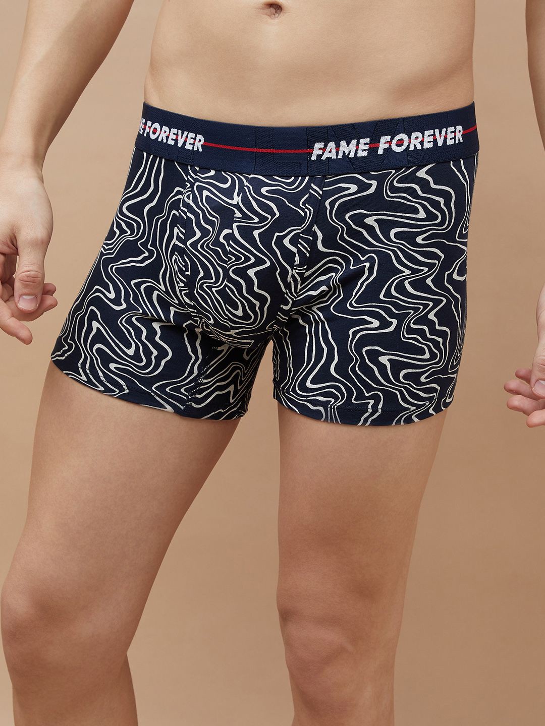 

Fame Forever by Lifestyle Printed Cotton Trunk 1000014262217-NAVY, Navy blue