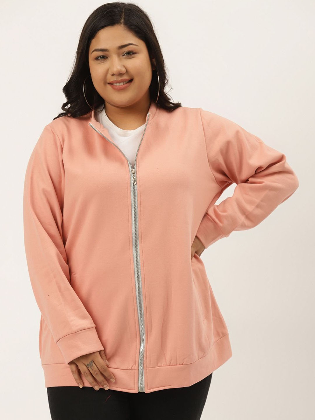 

theRebelinme Women Open Front Jacket, Pink