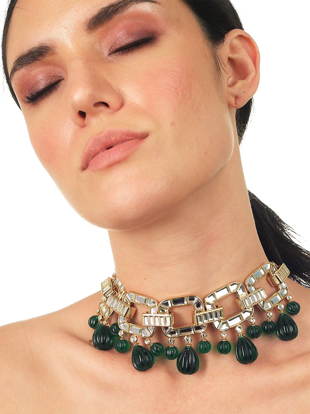 

Isharya Brass Gold-Plated Choker Necklace