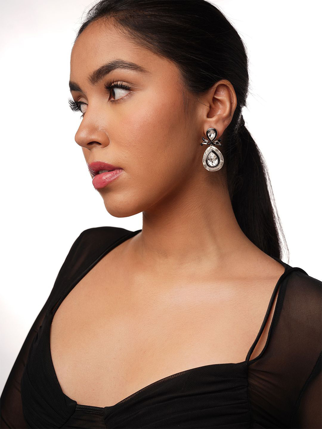 

Isharya Contemporary Drop Earrings, Silver