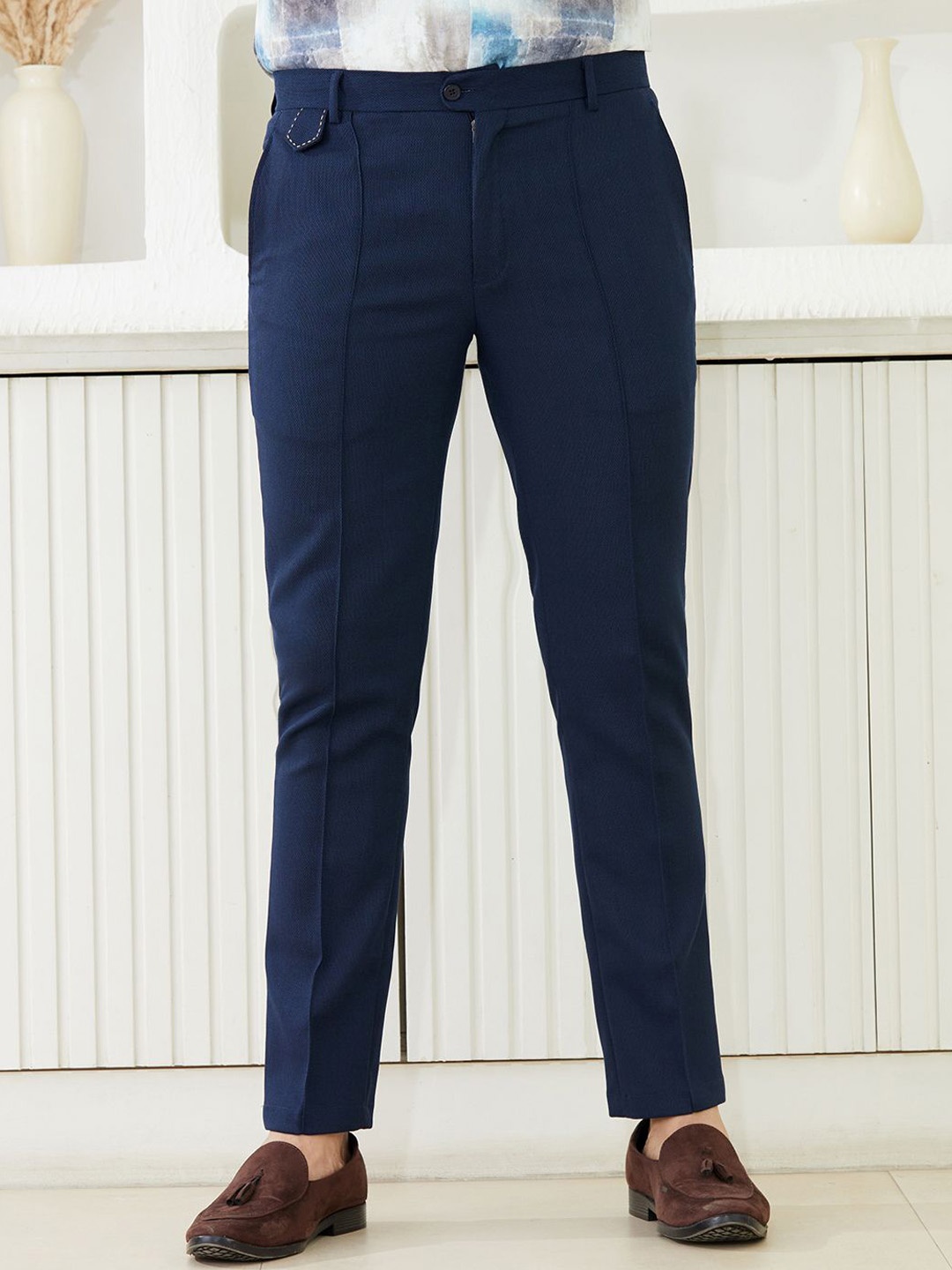 

MR BUTTON Men Tailored Trousers, Blue