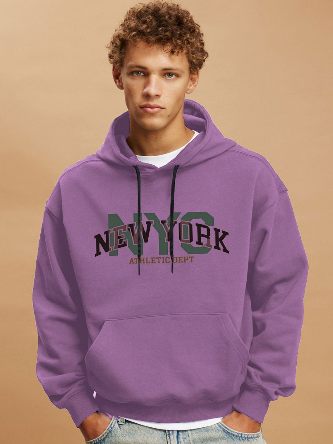

CLAFOUTIS Men Hooded Sweatshirt, Lavender