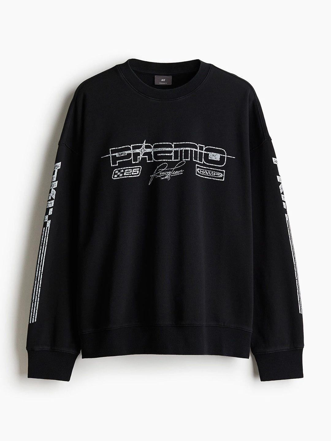 

H&M Oversized Fit Printed Sweatshirt, Black