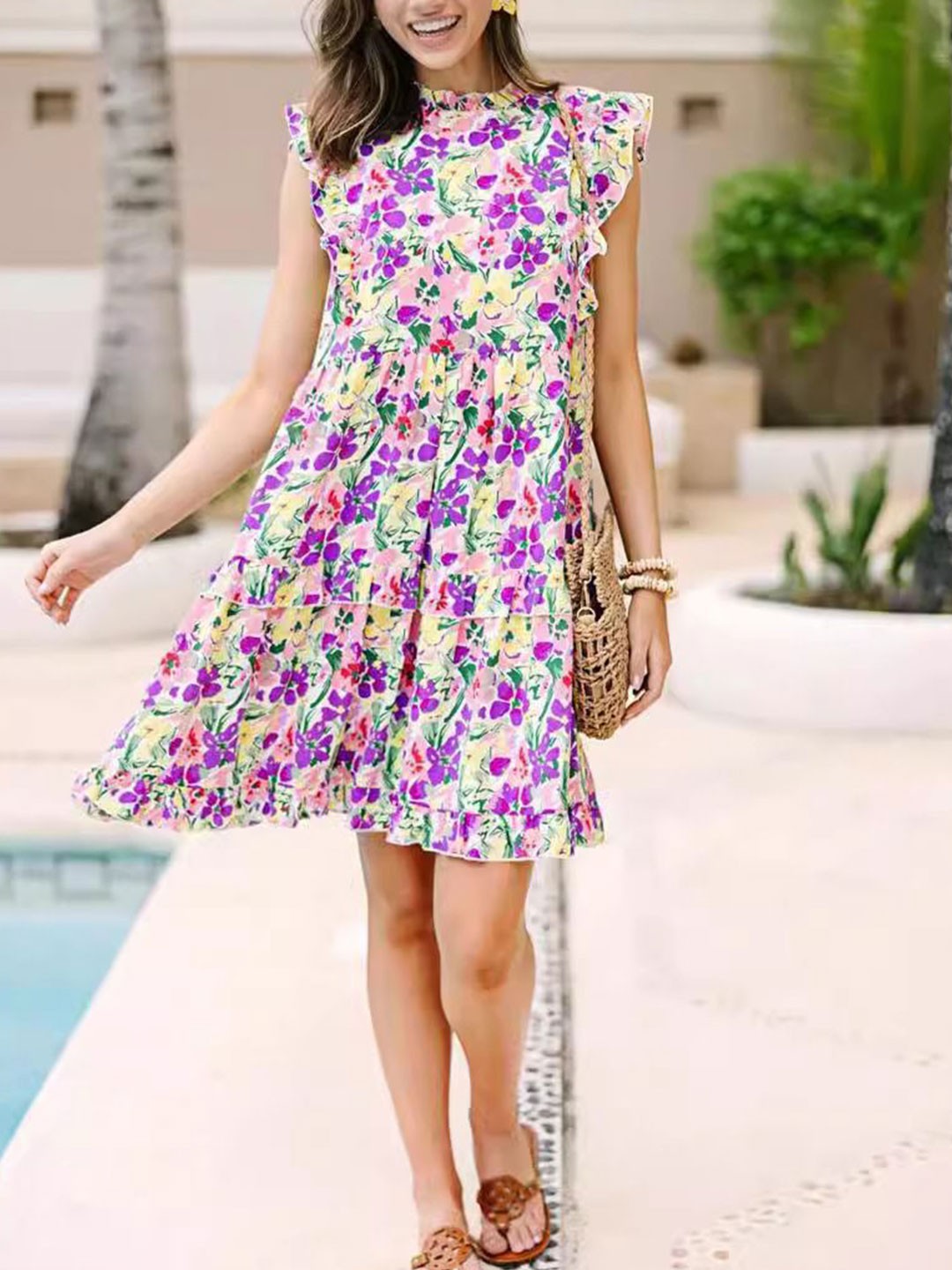 

StyleCast Floral Layered Fit & Flare Dress, Multi