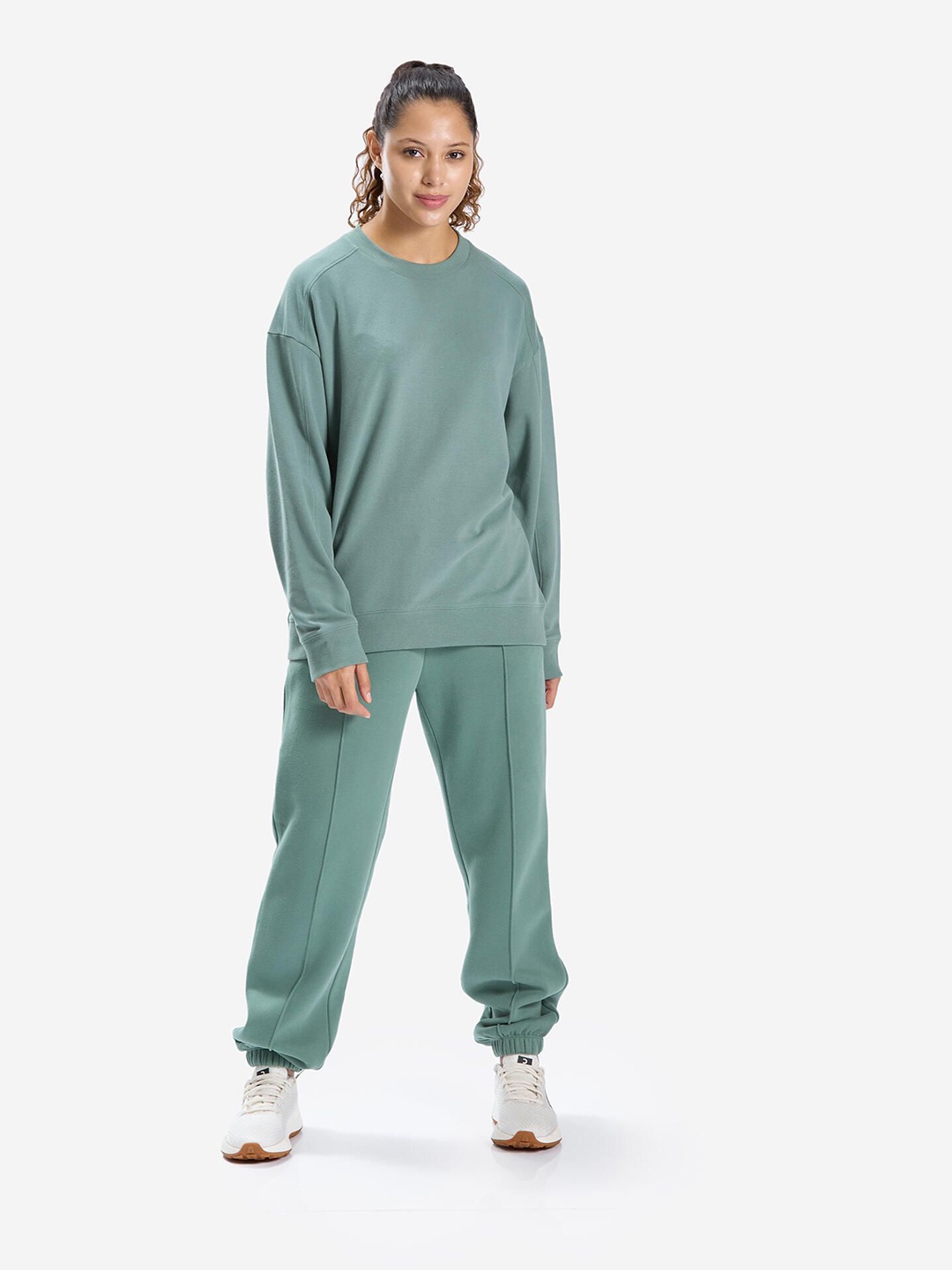 

Domyos By Decathlon Women Round Neck Sweatshirts, Green