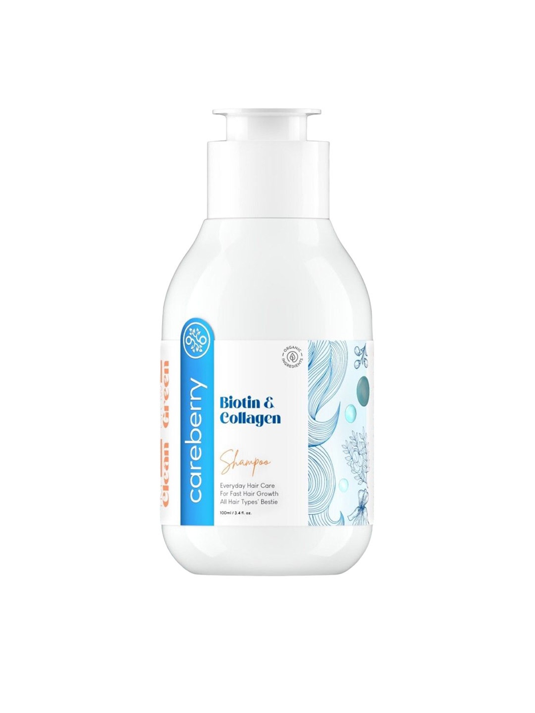 

careberry Biotin & Collagen Everyday Shampoo - 100 ml, Blue