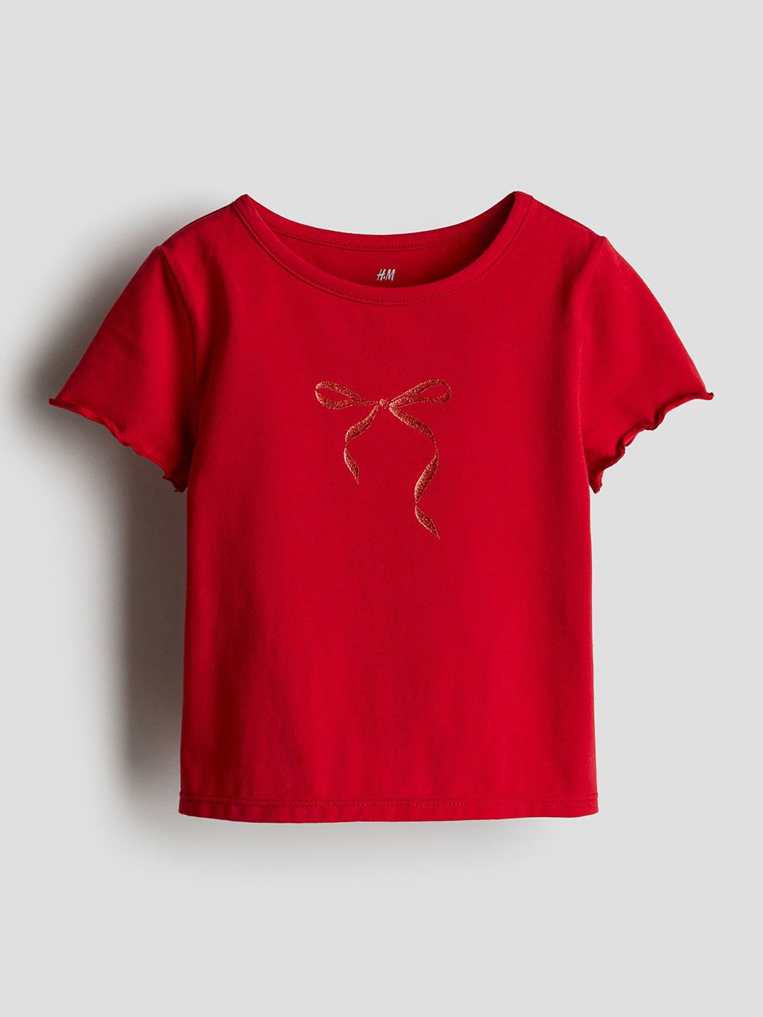 

H&M Girls Printed Top, Red