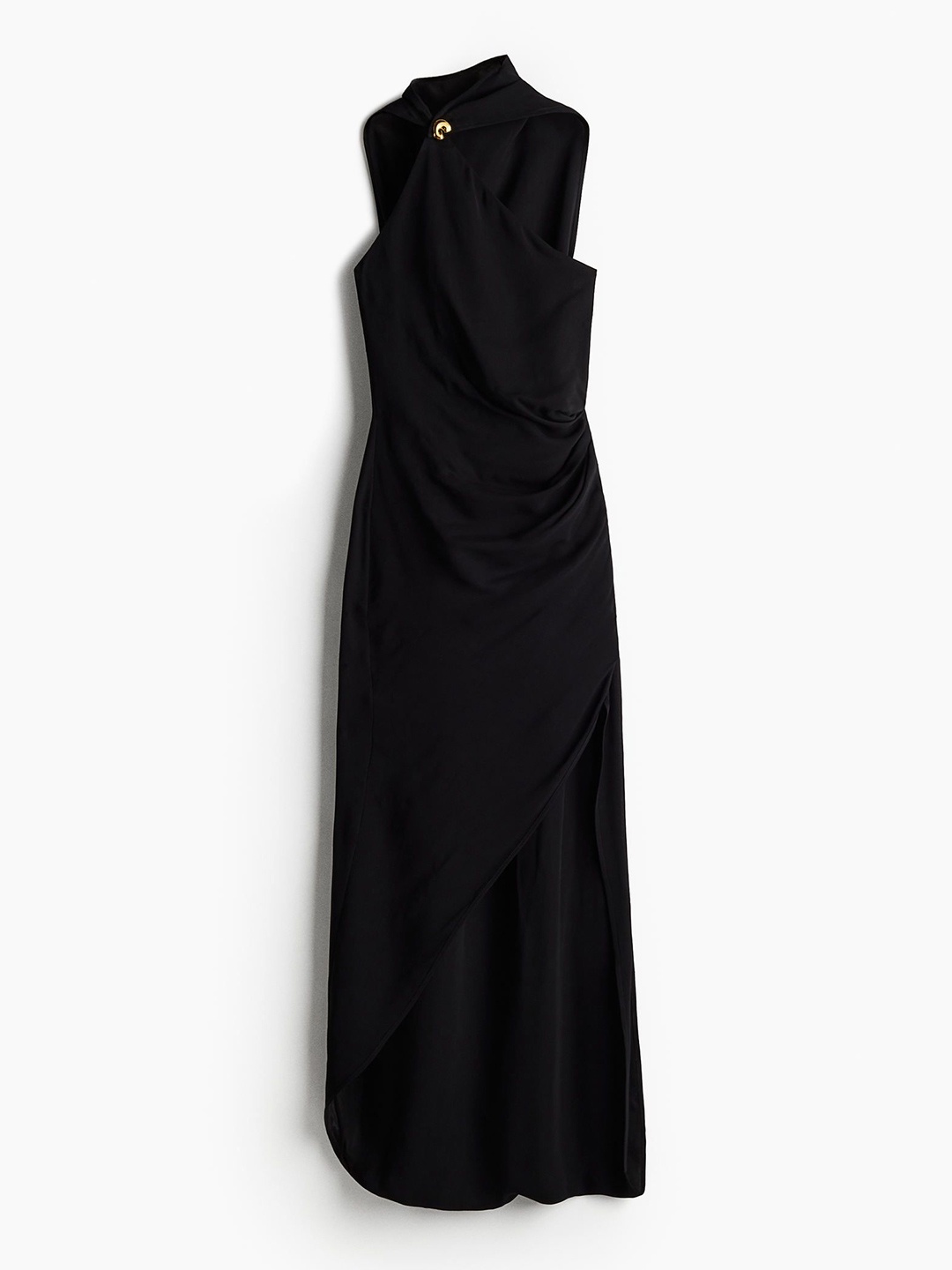 

H&M Draped-Panel Sleeveless Dress, Blue