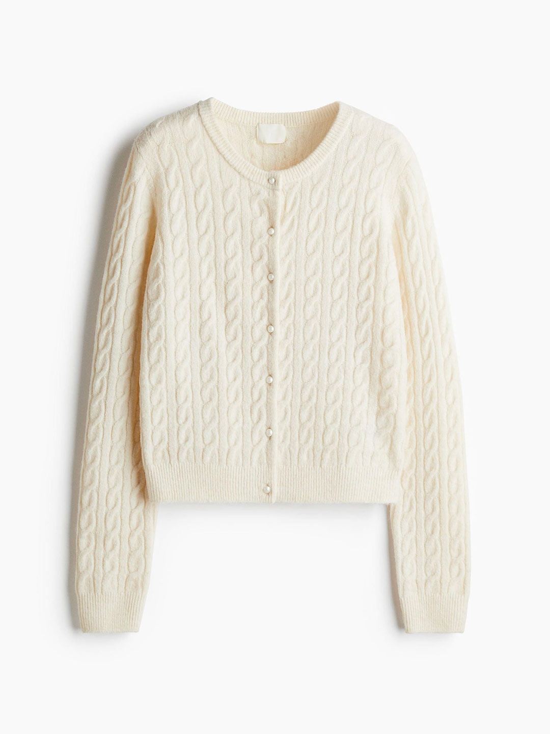 

H&M Cable-Knit Cardigan, Beige