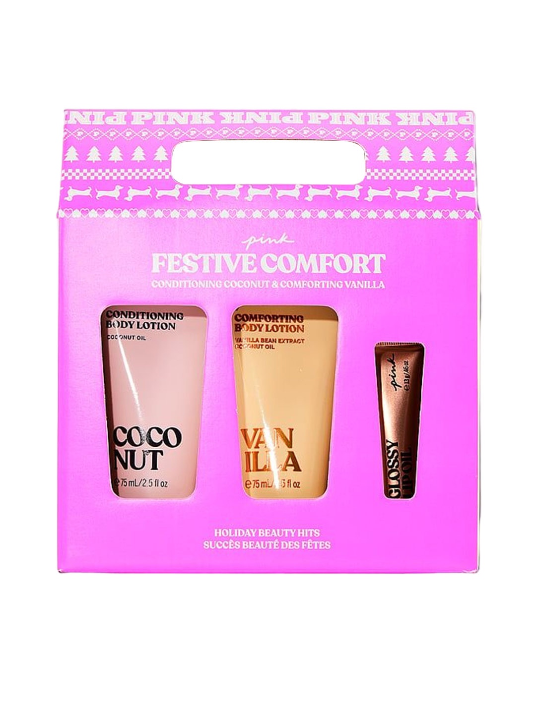 

Victoria's Secret Set Of 3 Piece Body Lotion & Lip Oil - 75ml & 75ml & 13g, Transparent