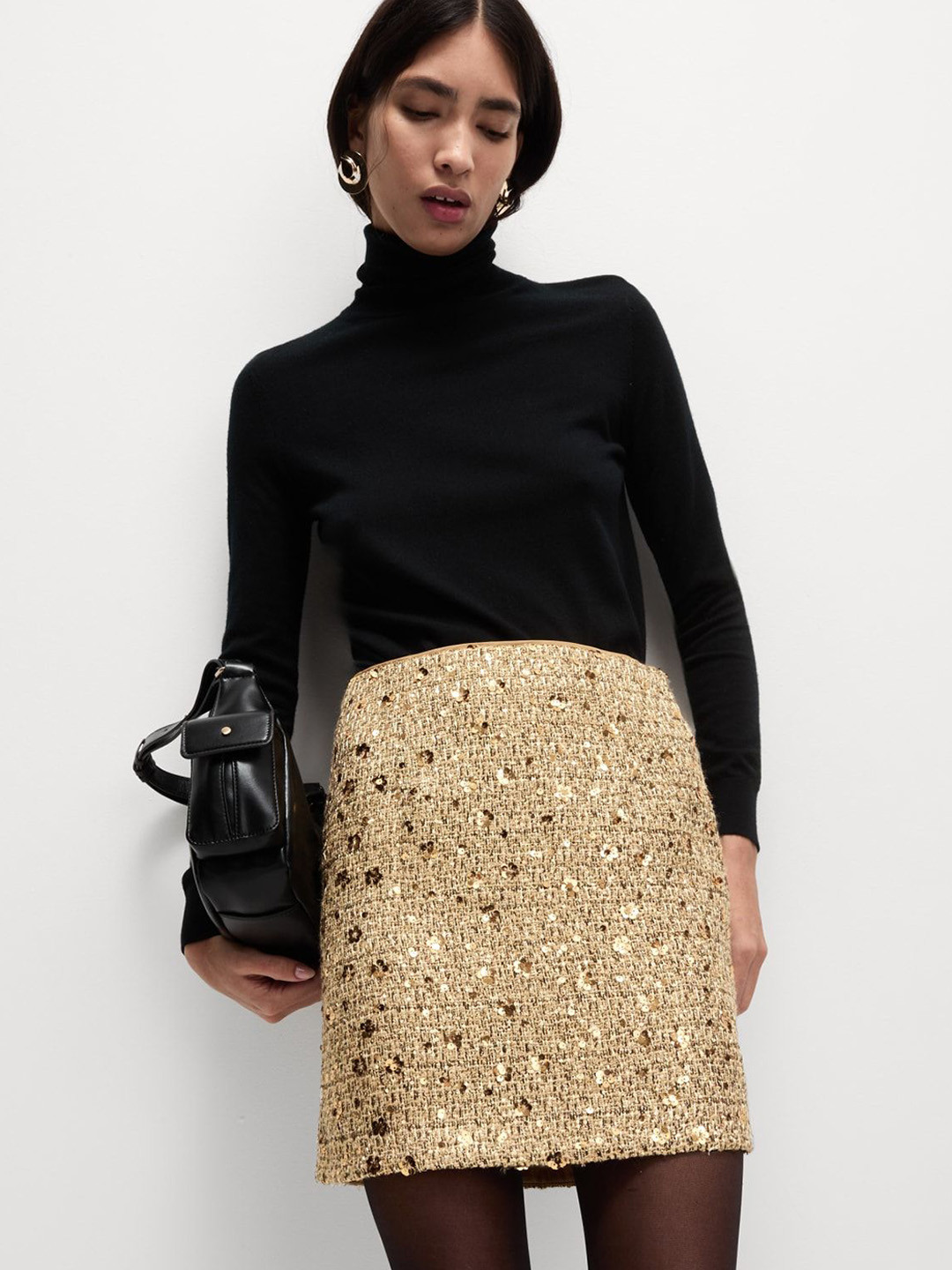 

Marks & Spencer Embellished A-Line Mini Skirt, Yellow
