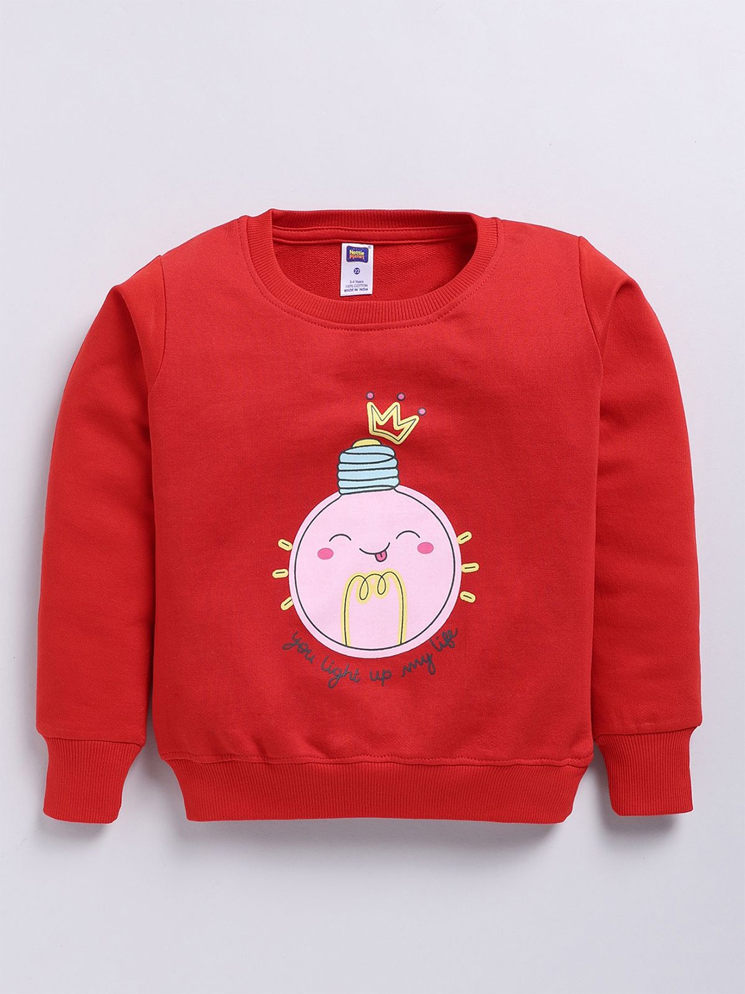 

Nottie Planet Girls Printed Sweatshirt, Red