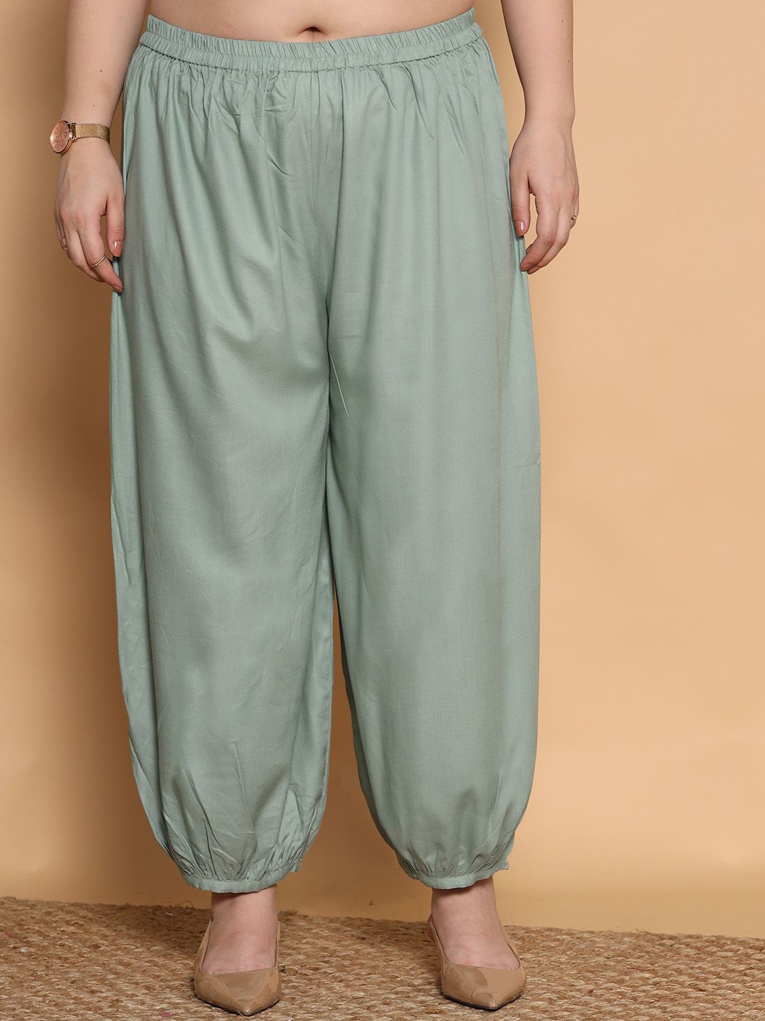

LetsDressUp Women Loose Fit Viscose Rayon Salwar, Green