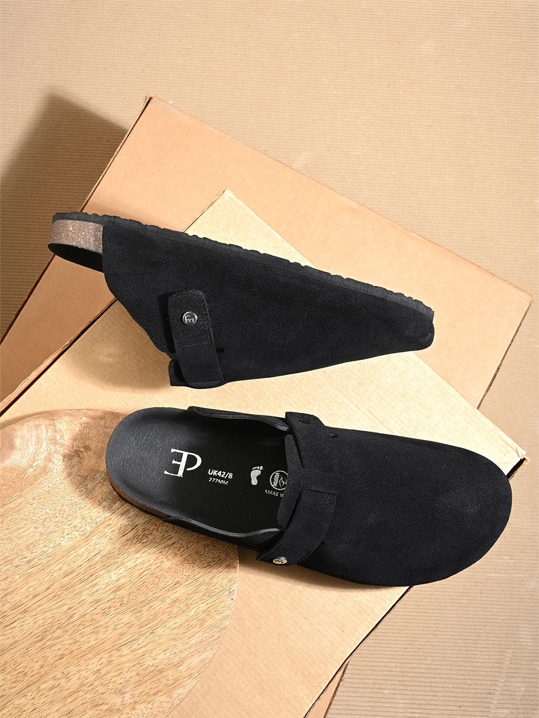 

El Paso Men Slip-On Comfort Sandals, Black