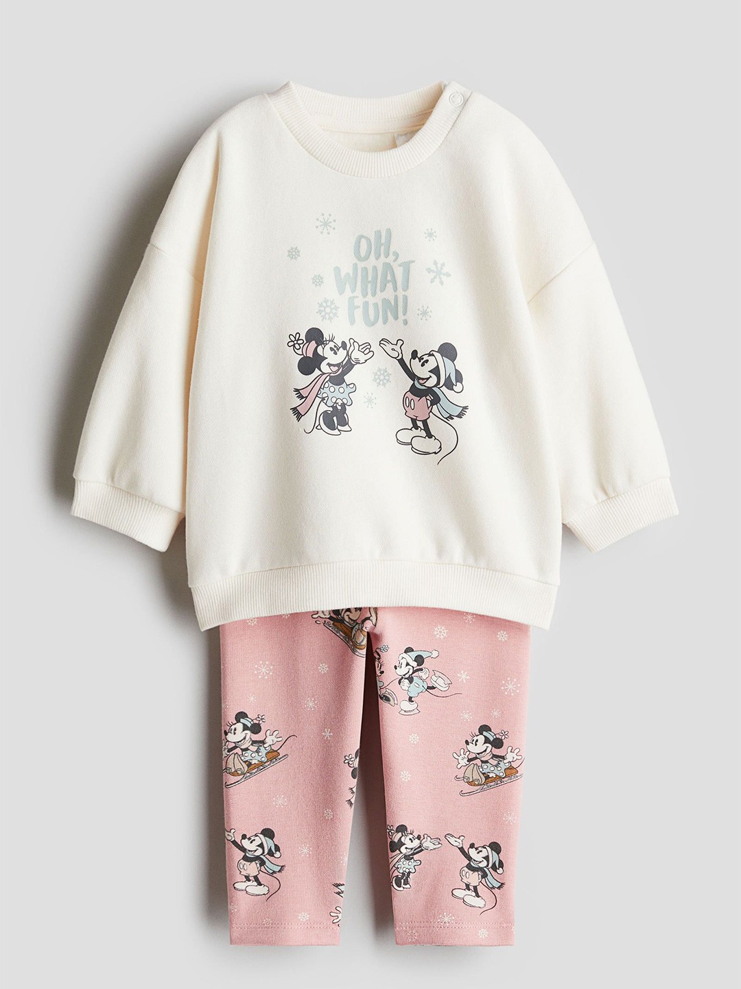 

H&M Infant Girls Printed Sweatshirt Clothing Set, Pink