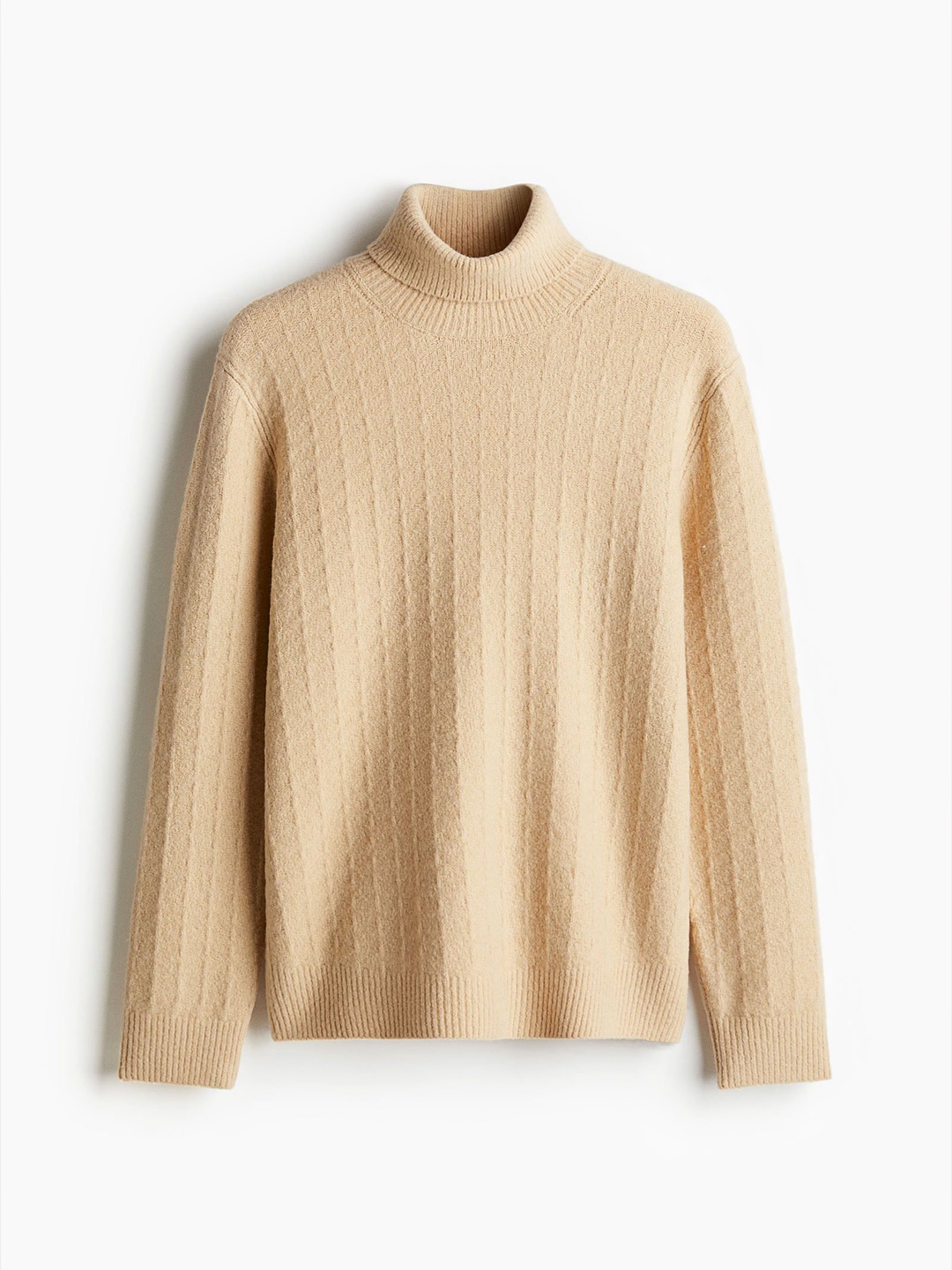 

H&M Polo-Neck Jumper, Beige