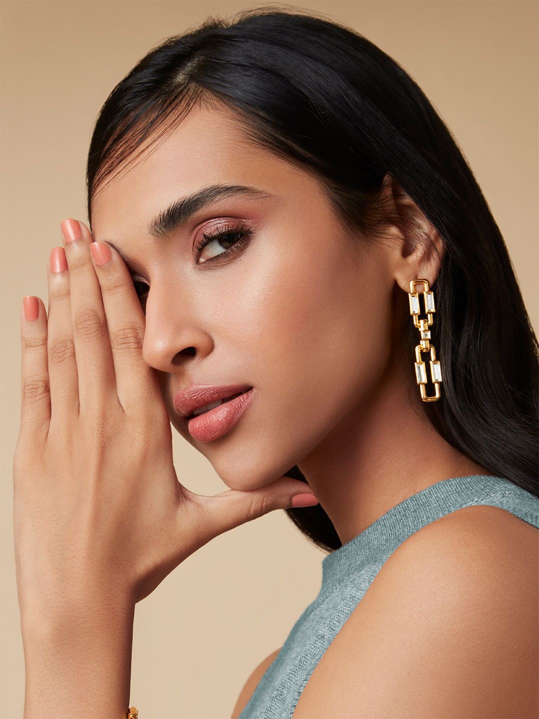 

Isharya Contemporary Drop Earrings, Gold