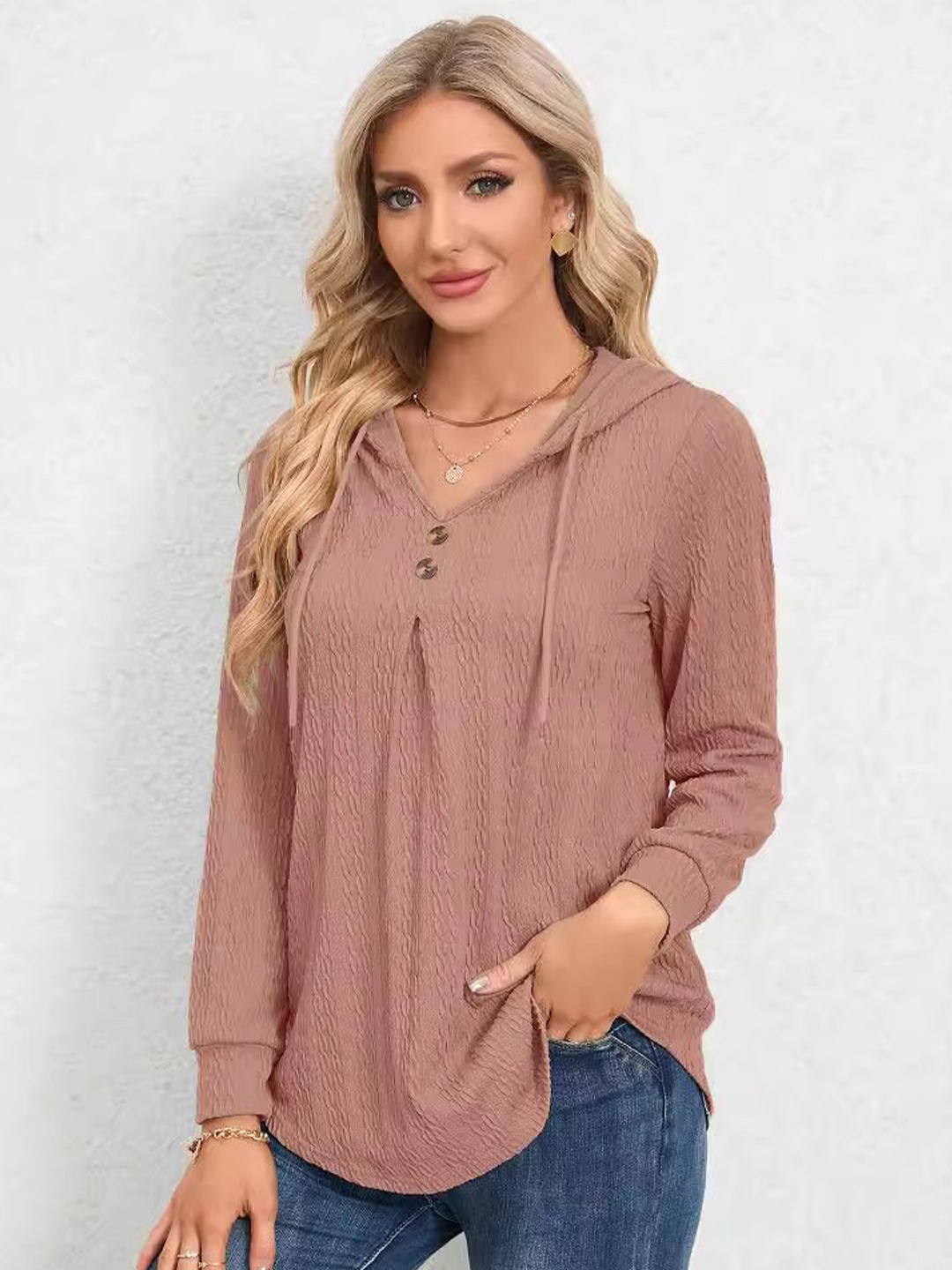 

StyleCast Women Hooded Sweatshirt, Mauve