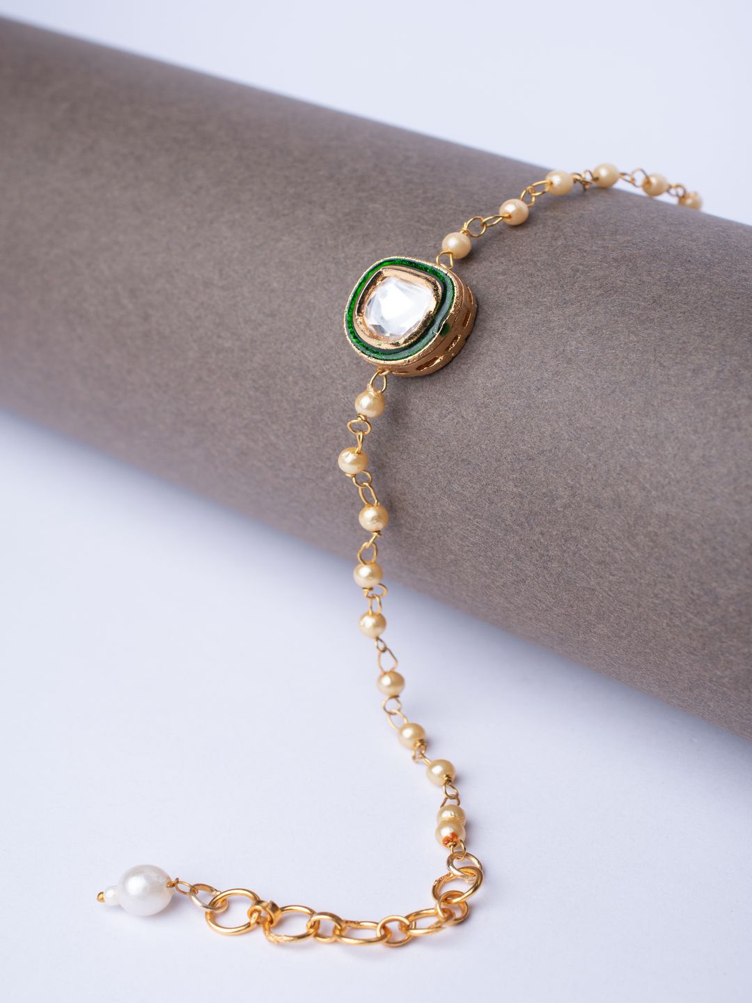 

Vivinia by Vidhi Women Kundan Gold-Plated Wraparound Bracelet
