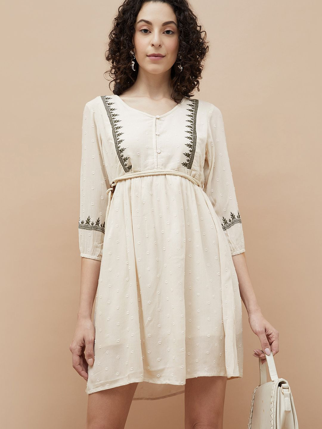 

Fame Forever by Lifestyle A-Line Dress, Beige