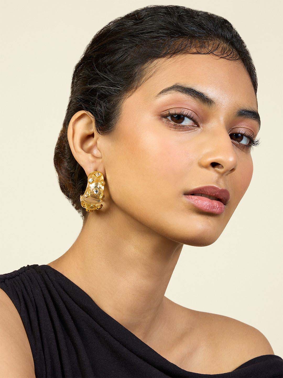 

Isharya Contemporary Hoop Earrings, Gold