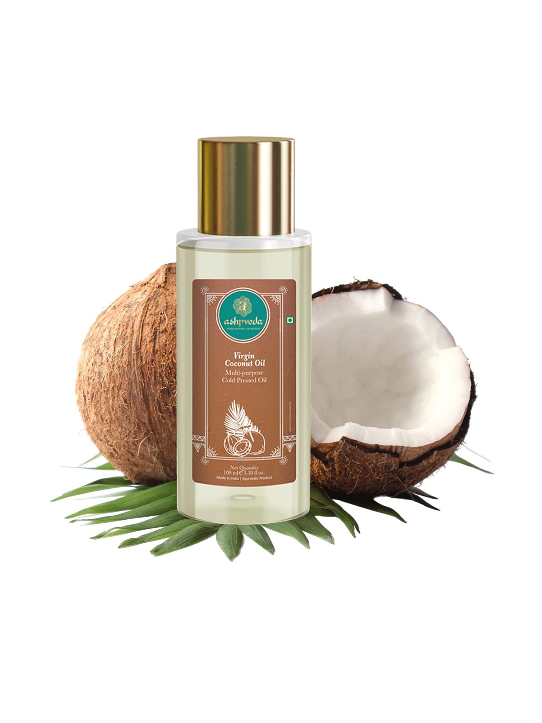 

ASHPVEDA Virgin Coconut Massage Oil - 100 ml, Off white