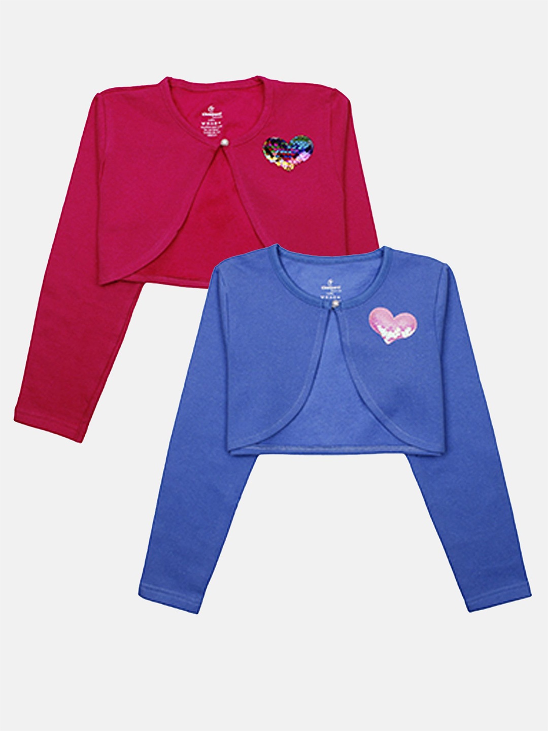 

KiddoPanti Girls Embellished Crop Shrug, Pink