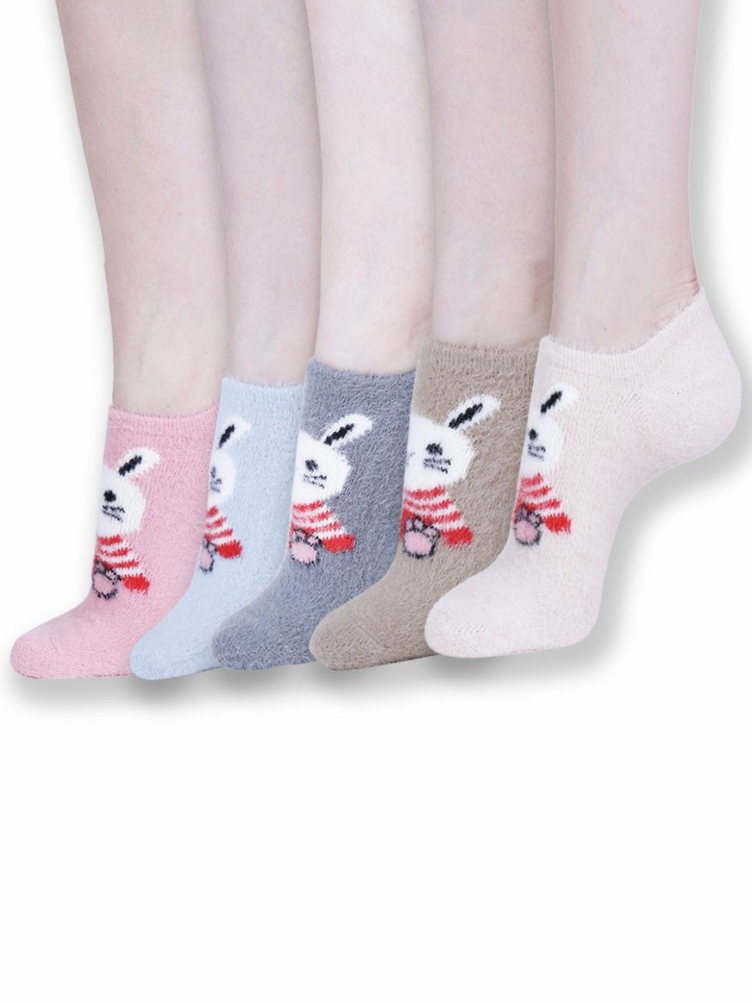 

Dollar Women Pack Of 5 Patterned Ankle-Length Socks, Pink