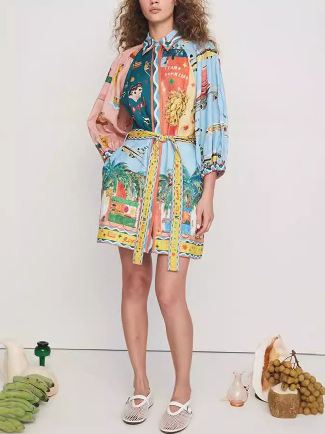 

StyleCast x Revolte Print Mini Dress, Multi