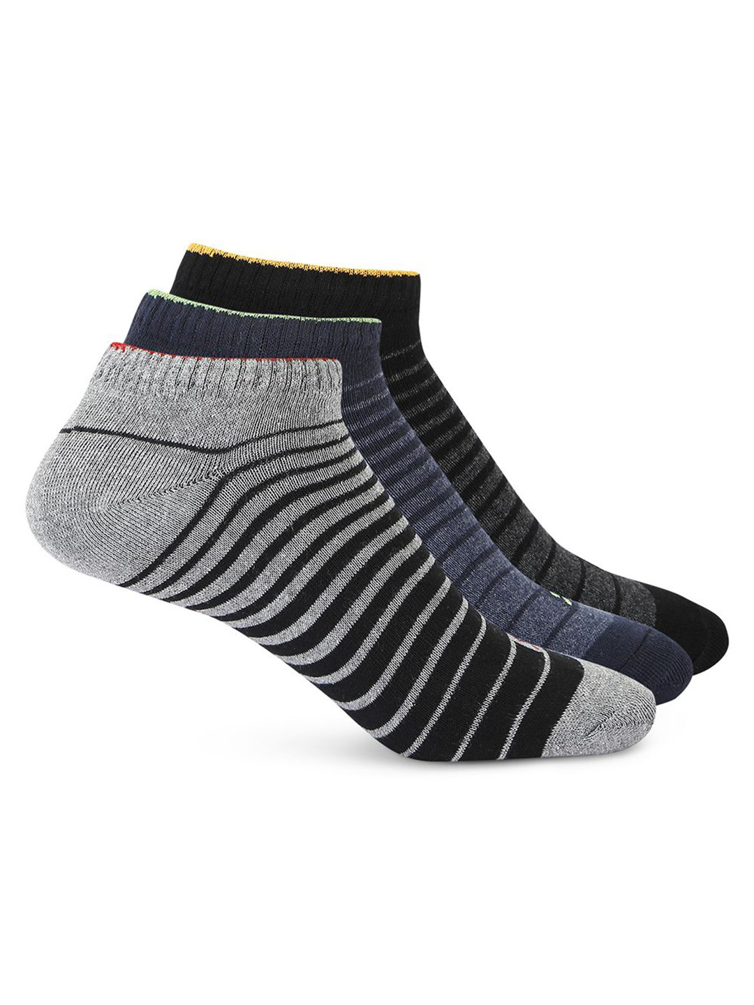 

Black Panther Women Pack Of 3 Striped Cotton Ankle-Length Socks