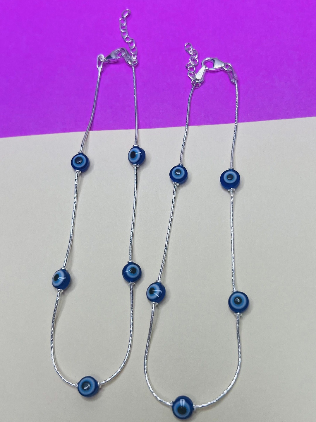 

Arte Jewels Artificial Stones Anklet, Silver