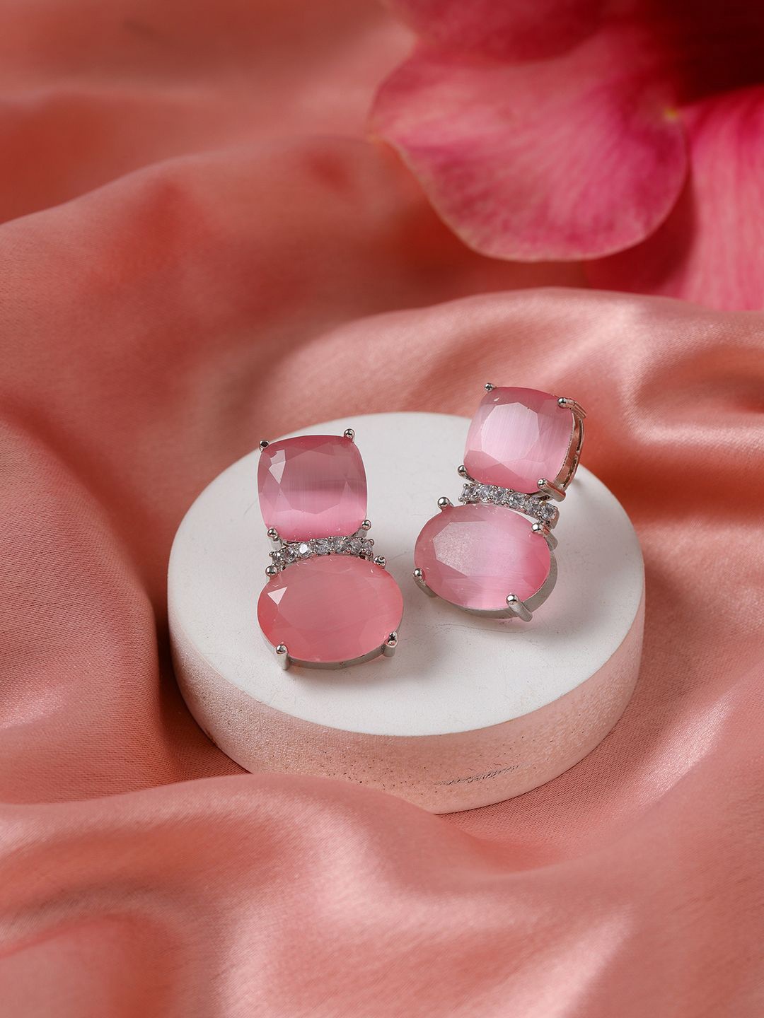 

RITU SINGH Contemporary Drop Earrings, Pink