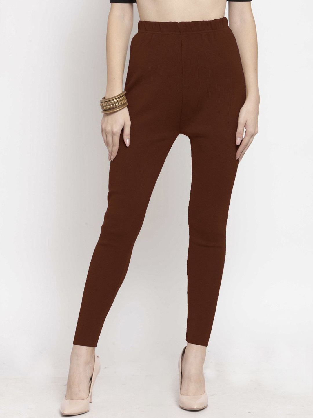 

Castle Lifestyle Women Ankle-length Leggings, Coffee brown
